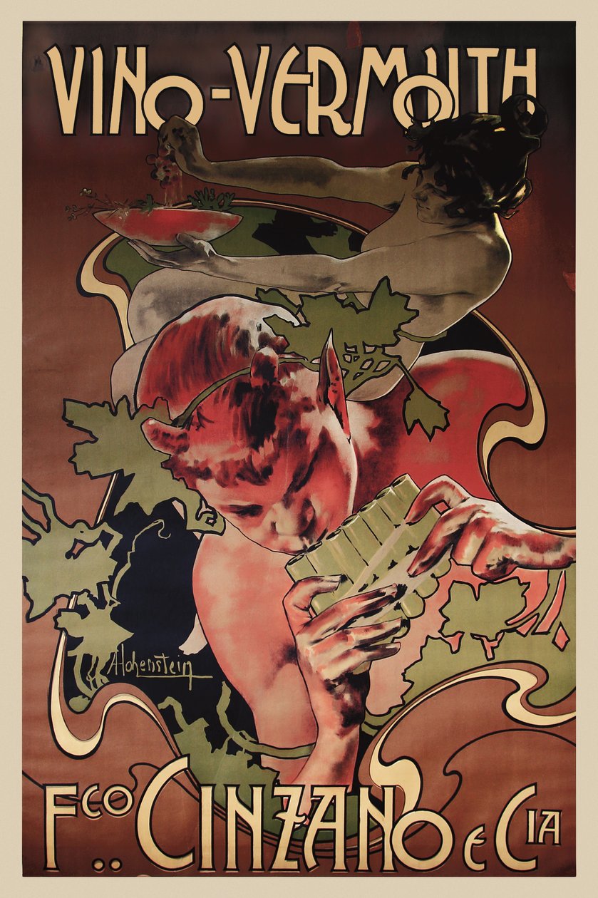 Vermut Cinzano, 1906. by Adolfo Hohenstein