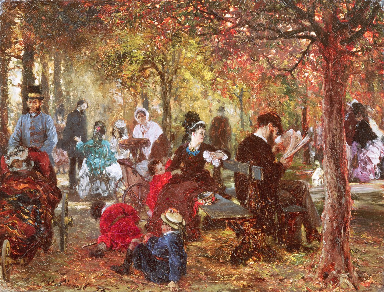 Lüksemburg Bahçelerinde by Adolph Menzel