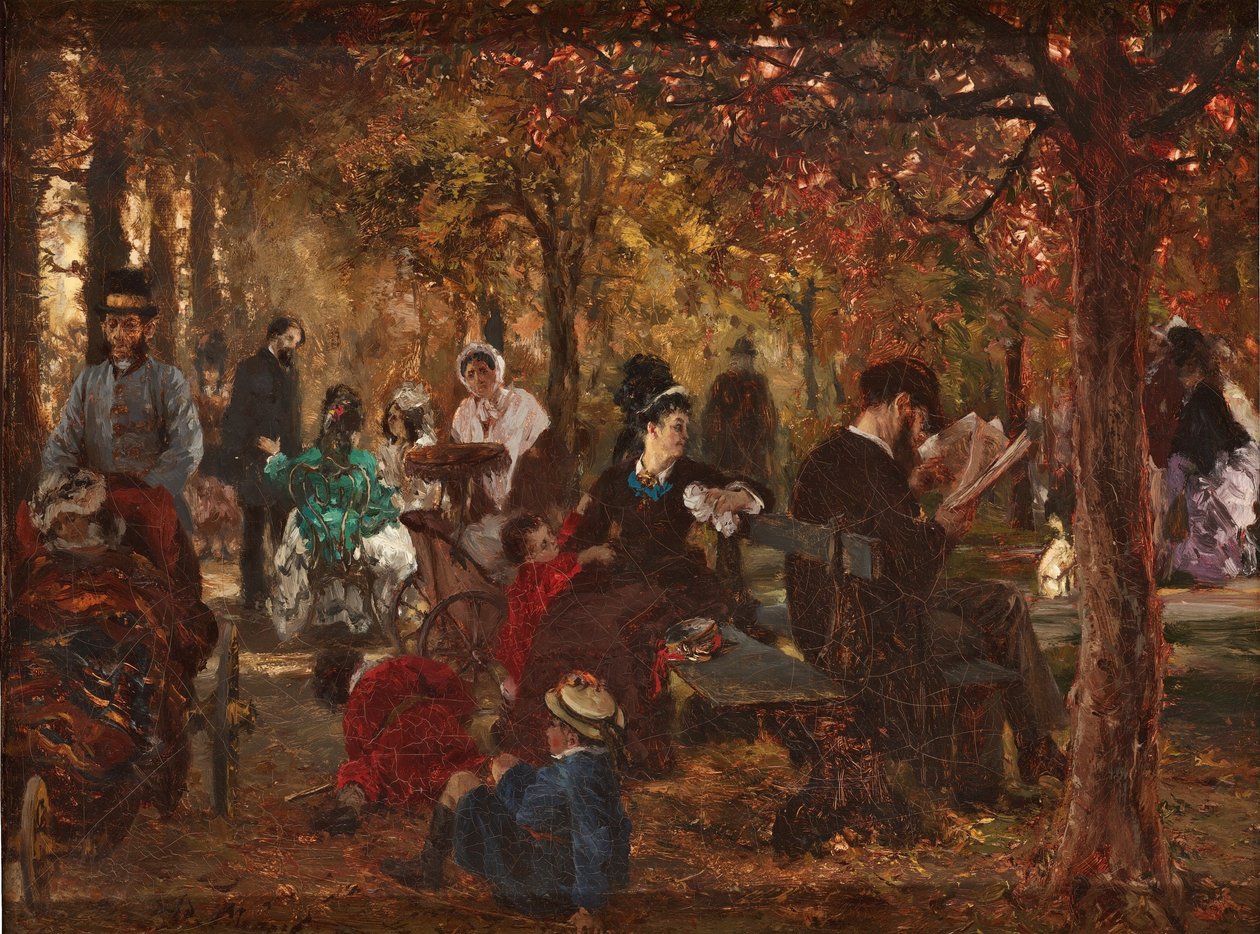 Lüksemburg Bahçesinde by Adolph Menzel