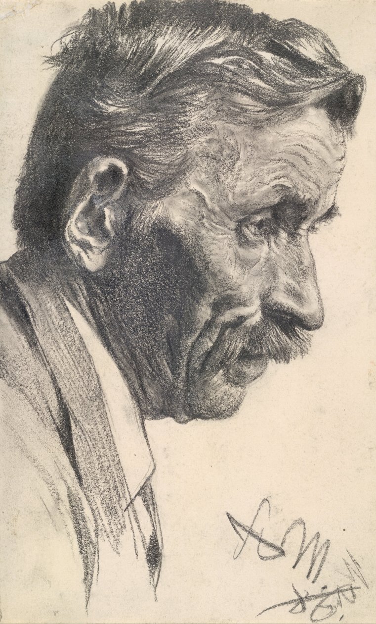 Bir adamın kafası by Adolph Menzel