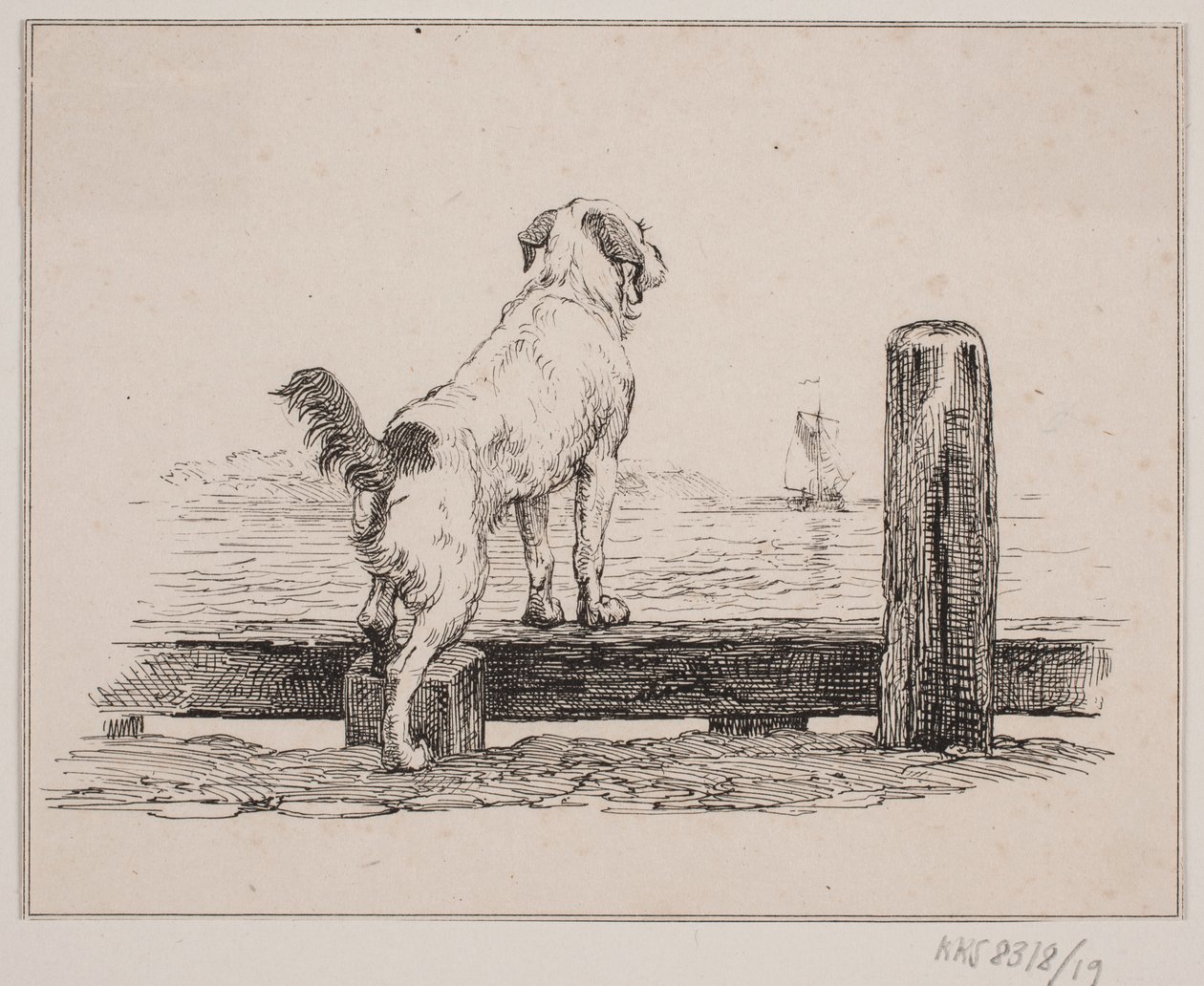 Sahildeki köpek by Johan Adolph Kittendorff