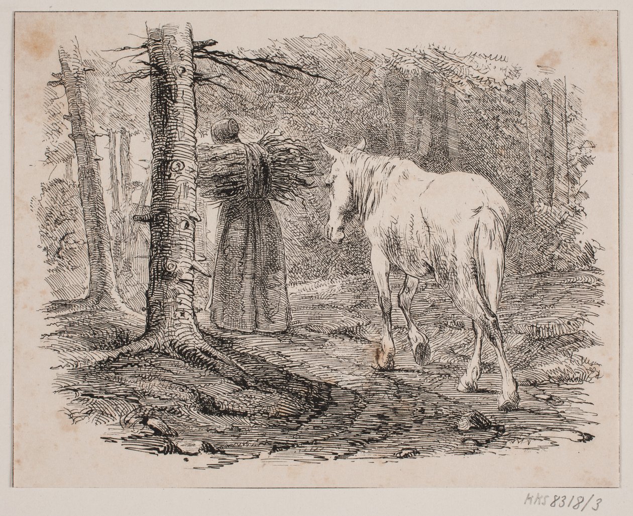karısı ve at by Johan Adolph Kittendorff