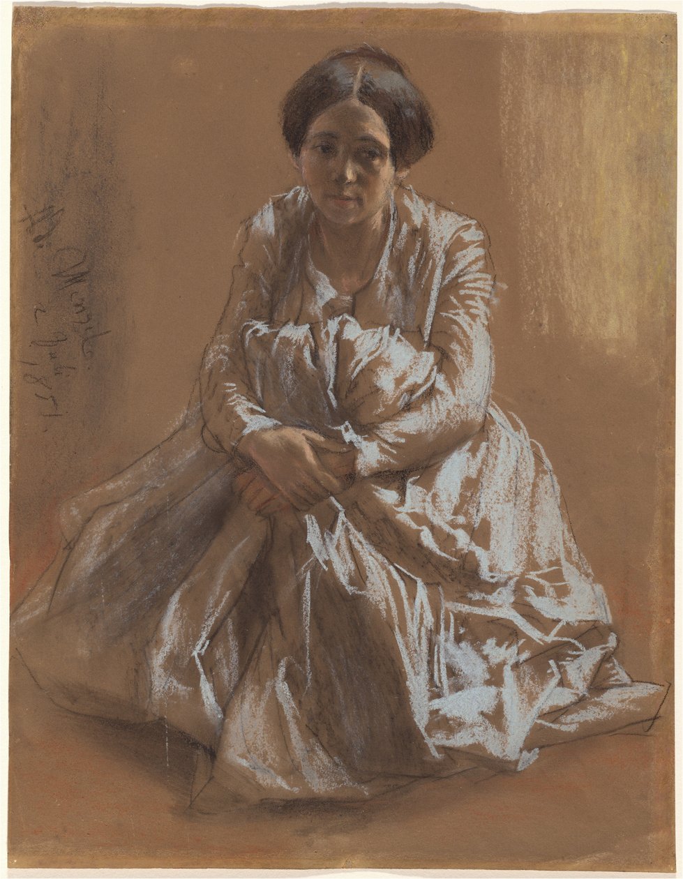 Sanatçının Kardeşi Emilie by Adolph Menzel