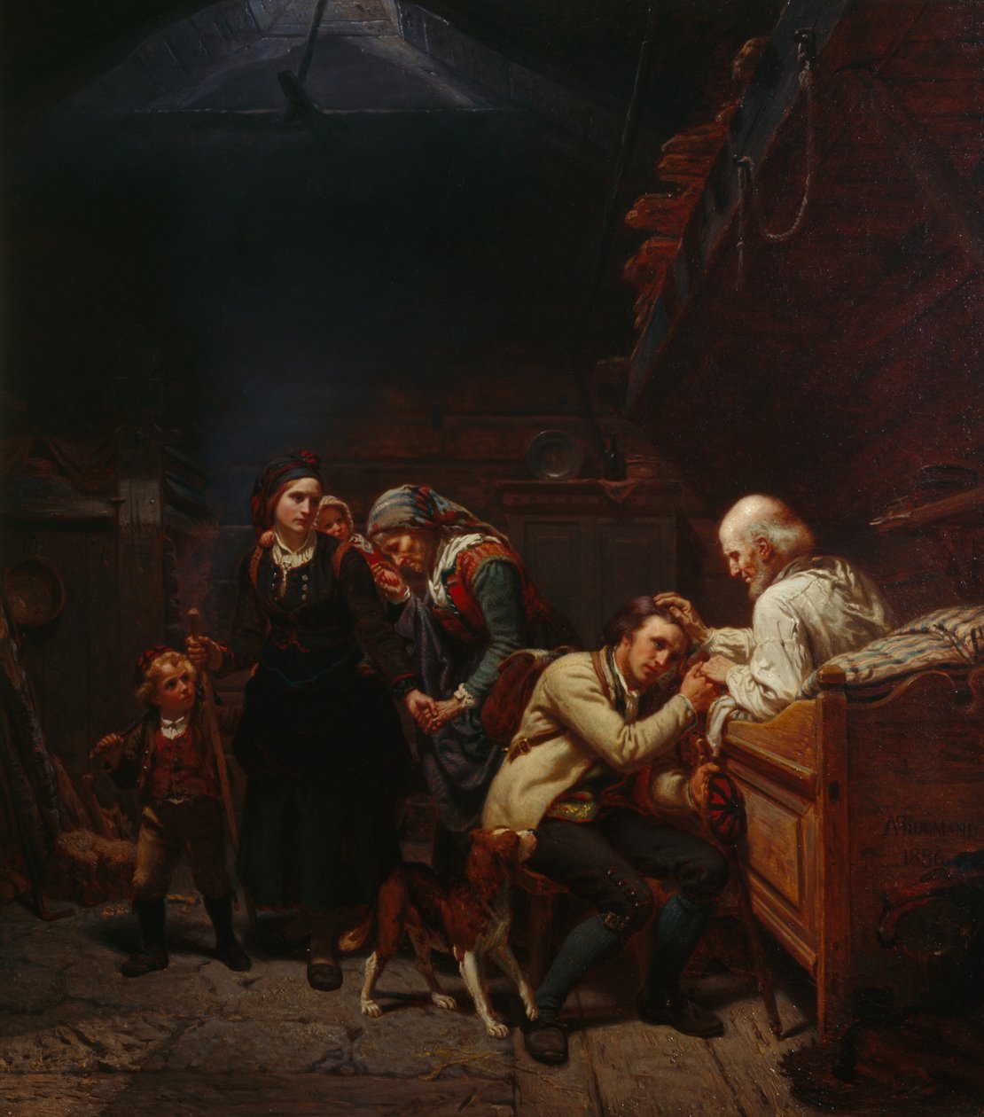 göçmenler by Adolph Tidemand