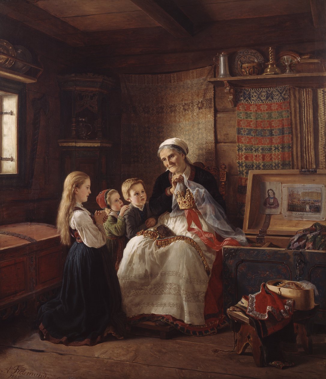 Büyükanneler düğün tacı by Adolph Tidemand