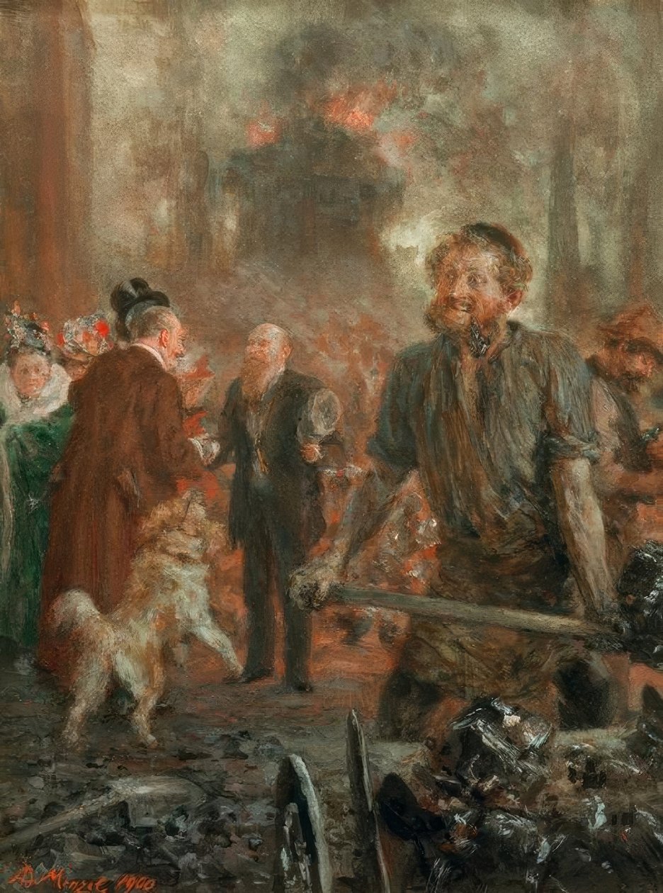 Demir haddehanesine ziyaret by Adolph Menzel