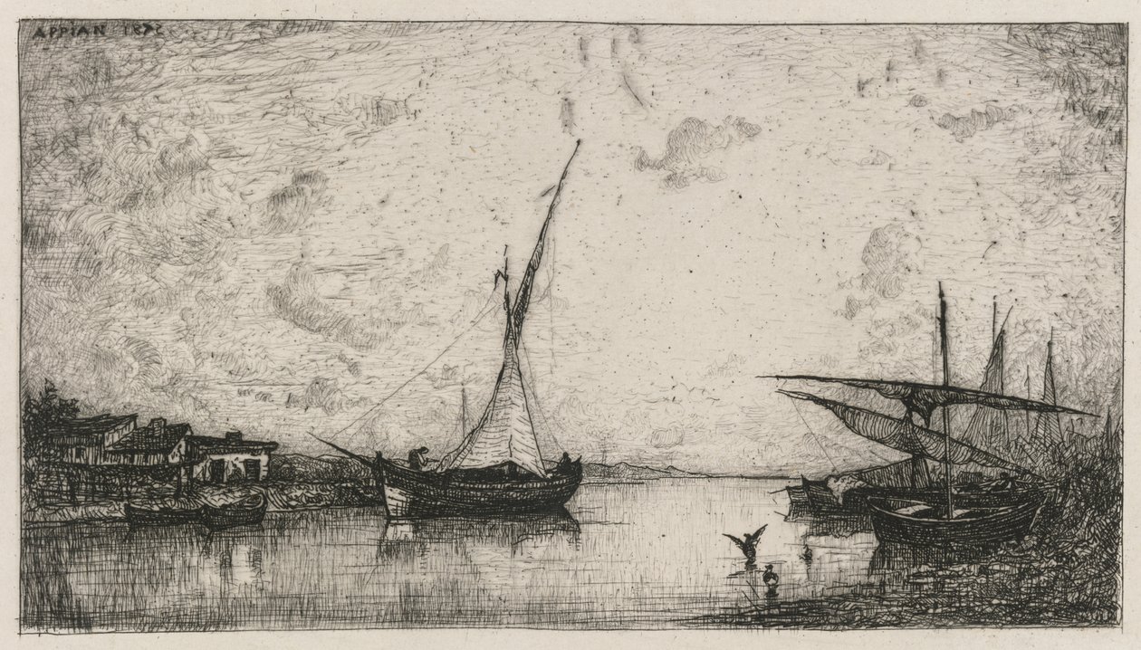 Martigues'deki Kanal by Adolphe Appian
