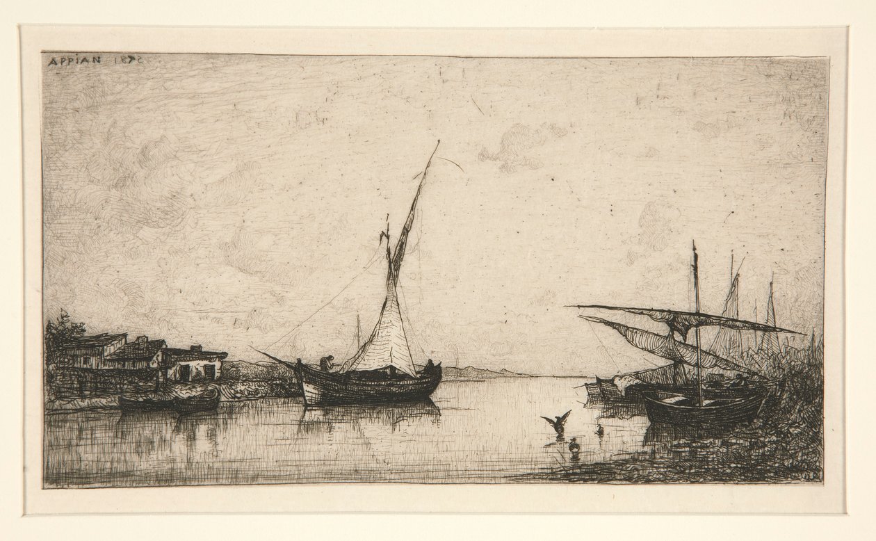 a. İki Köprü b. Balıkçı teknesi by Adolphe Appian
