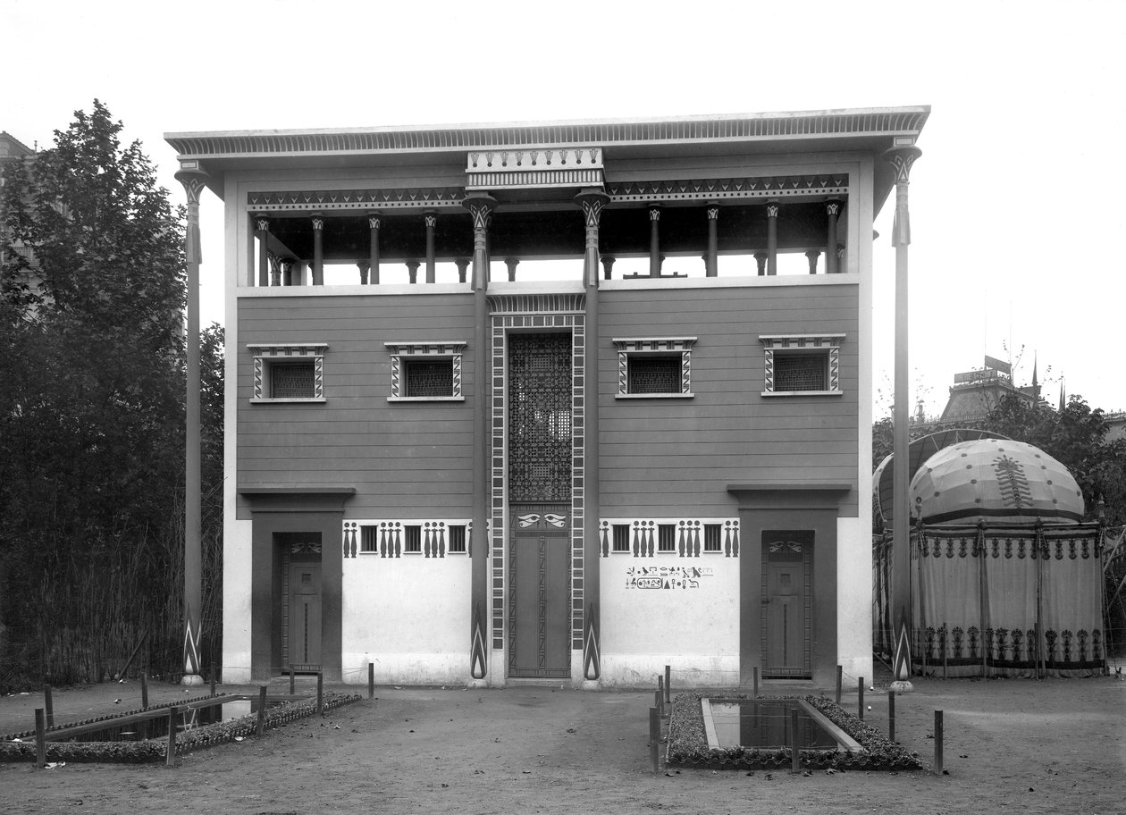 Mısır Evi, Evrensel Sergi, Paris, 1889 by Adolphe Giraudon