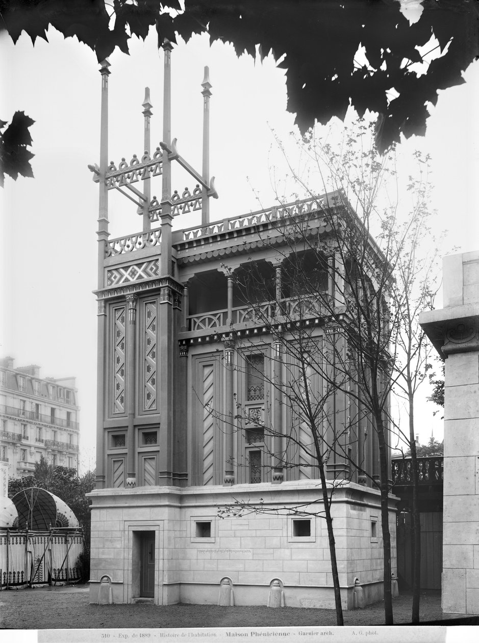 Fenike Evi, Evrensel Sergi, Paris, 1889 by Adolphe Giraudon