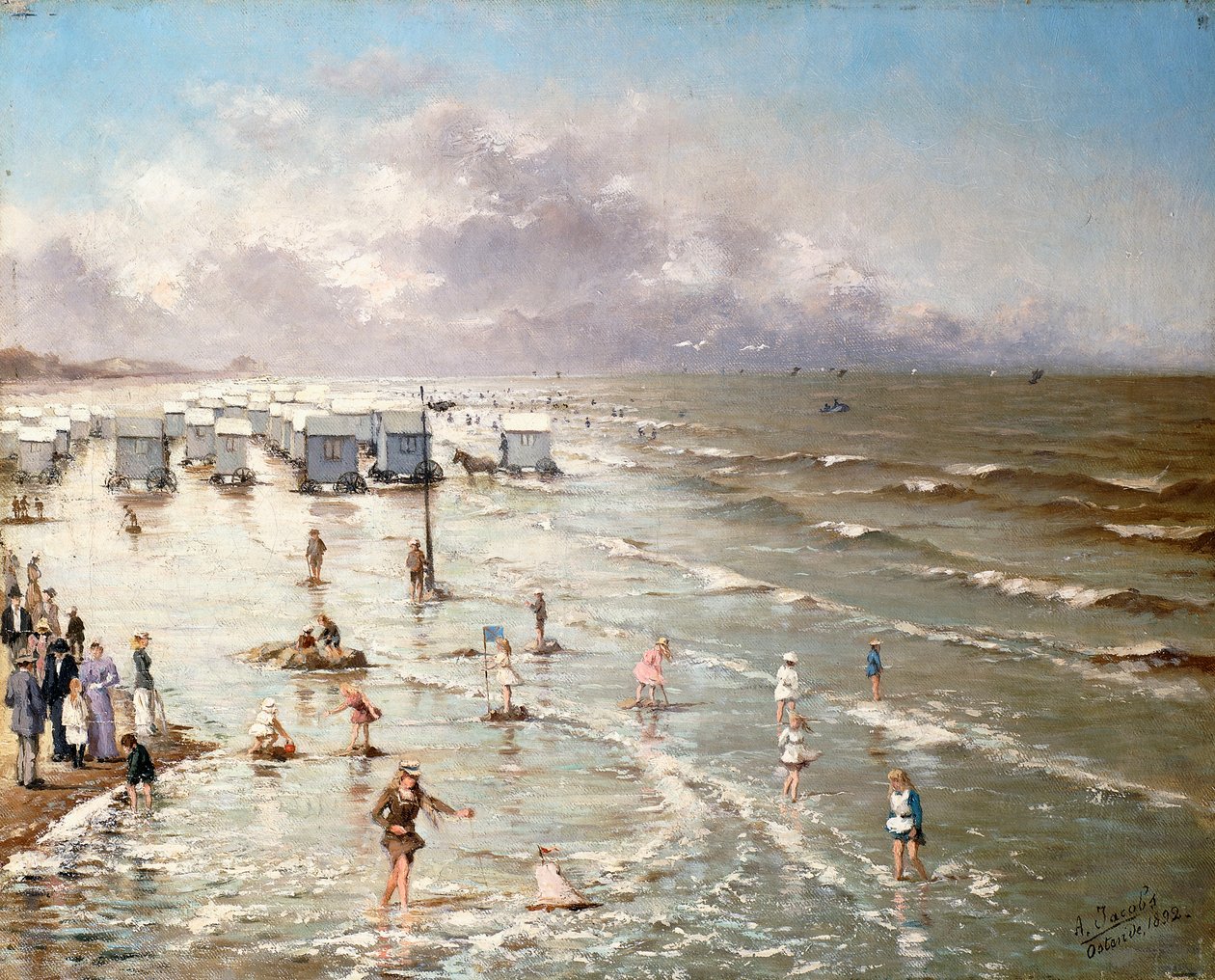 Oostende Sahili, 1892 by Adolphe Jacobs