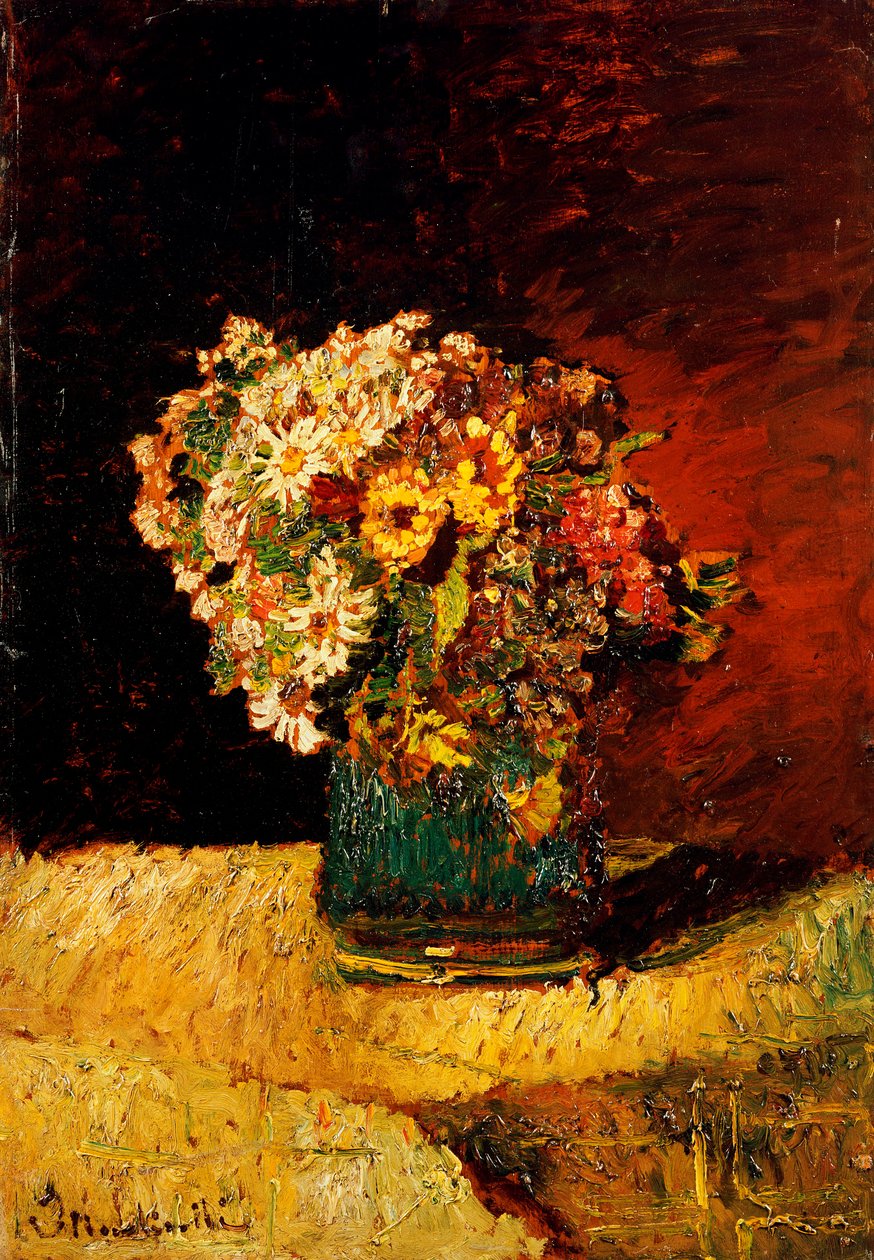 Bir Vazo Çiçek by Adolphe Joseph Thomas Monticelli