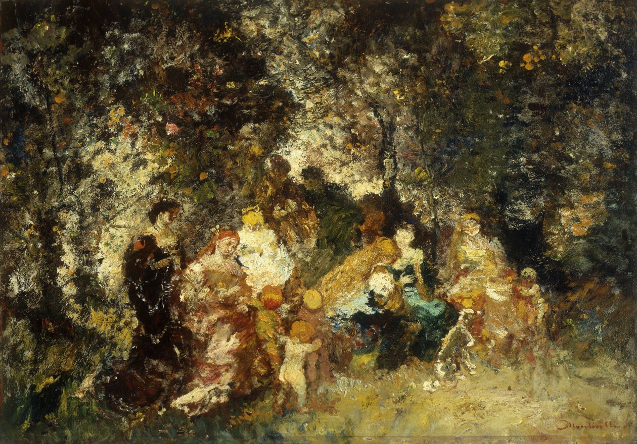 şampet partisi by Adolphe Joseph Thomas Monticelli
