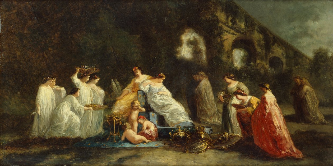 Flora Festivali by Adolphe Joseph Thomas Monticelli