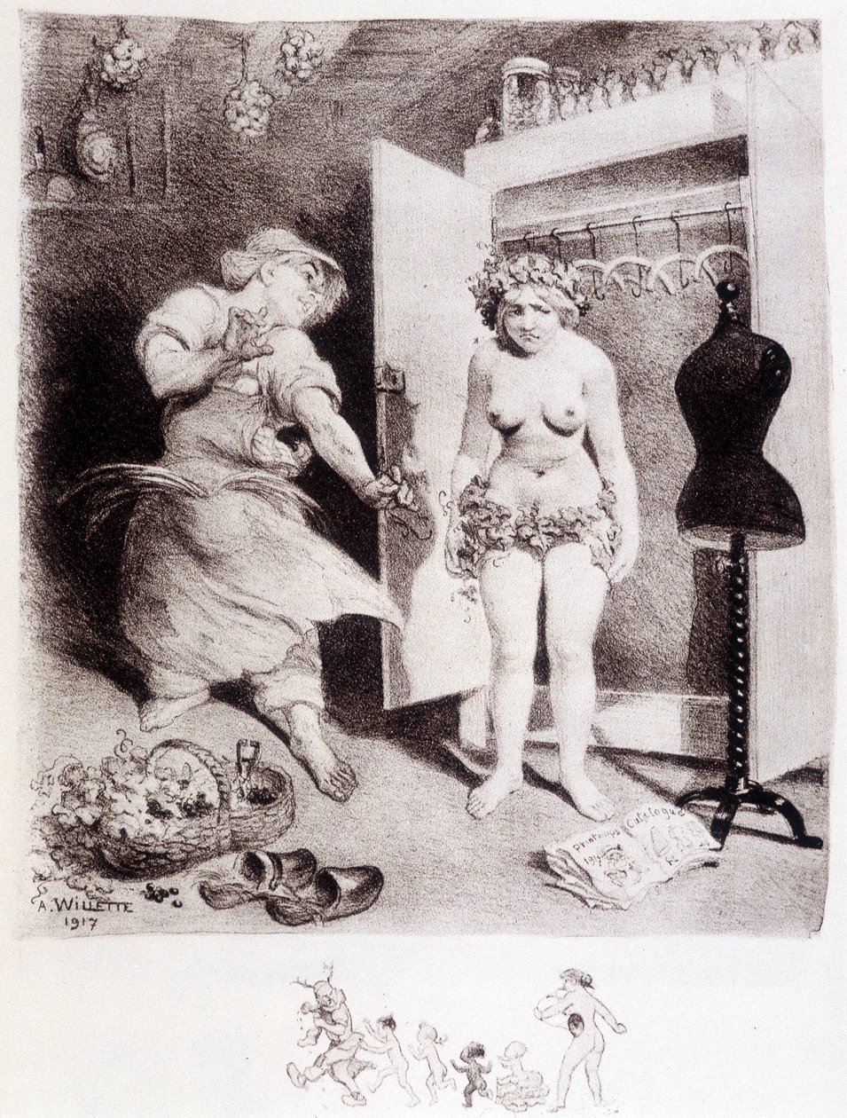 Avarice - çizim Willette by Adolphe Leon Willette