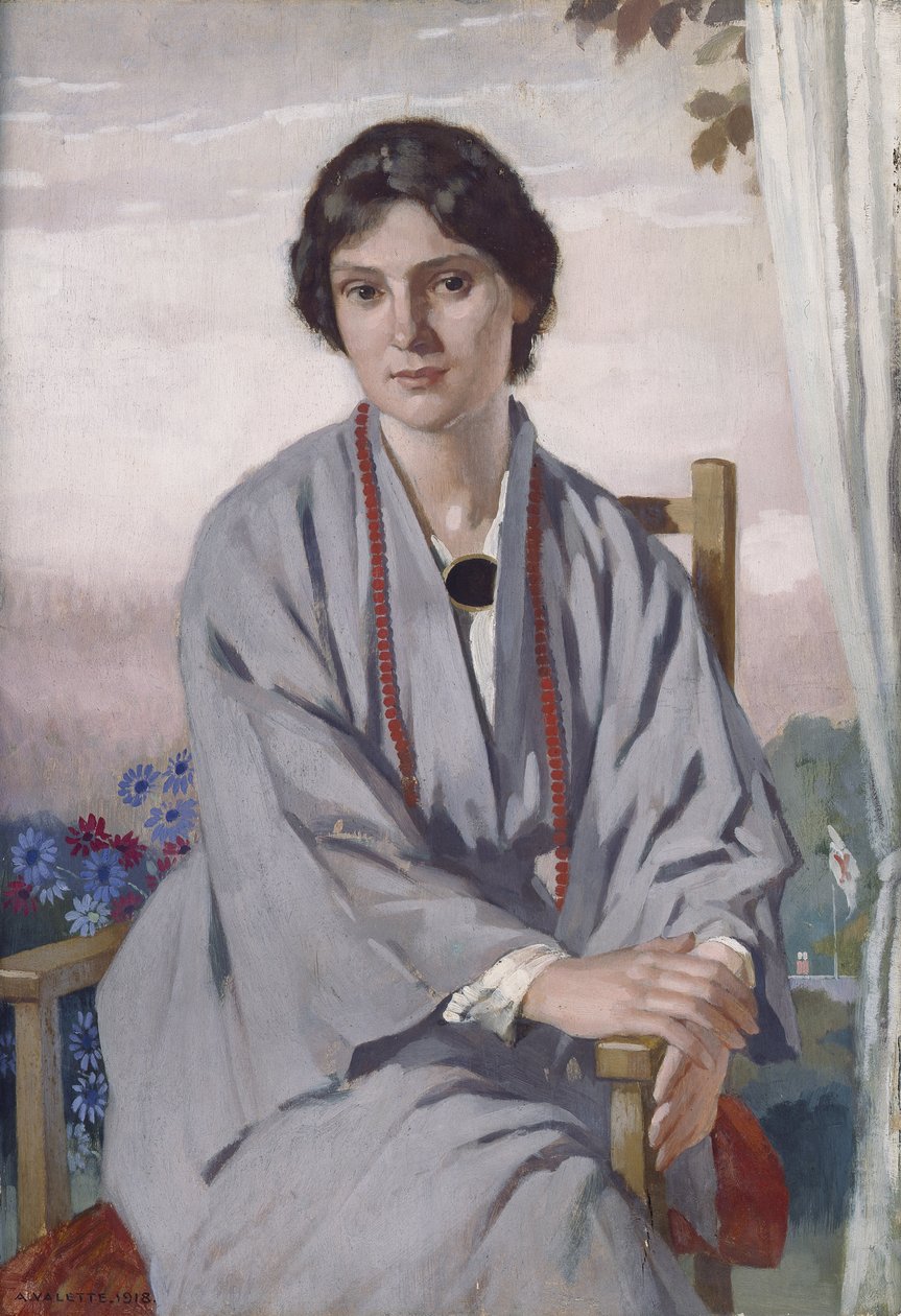 May Aimee Smith'in Portresi by Adolphe Valette
