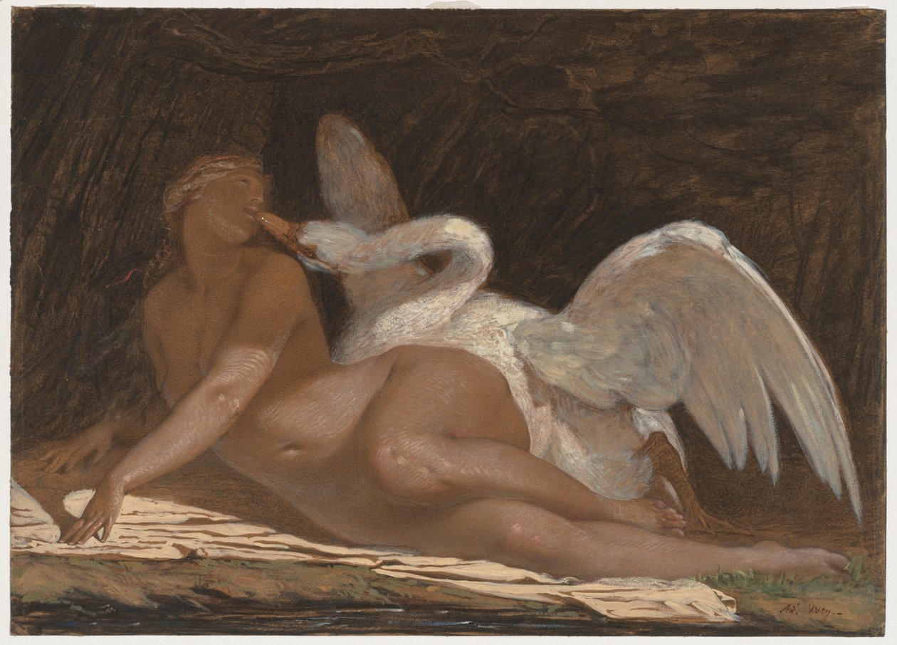 Leda ve Kuğu by Adolphe Yvon
