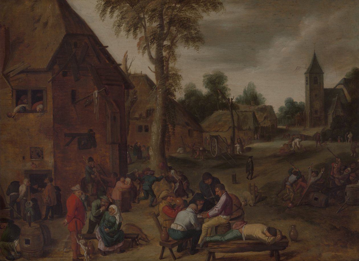 köy fuarı by Adriaen Brouwer