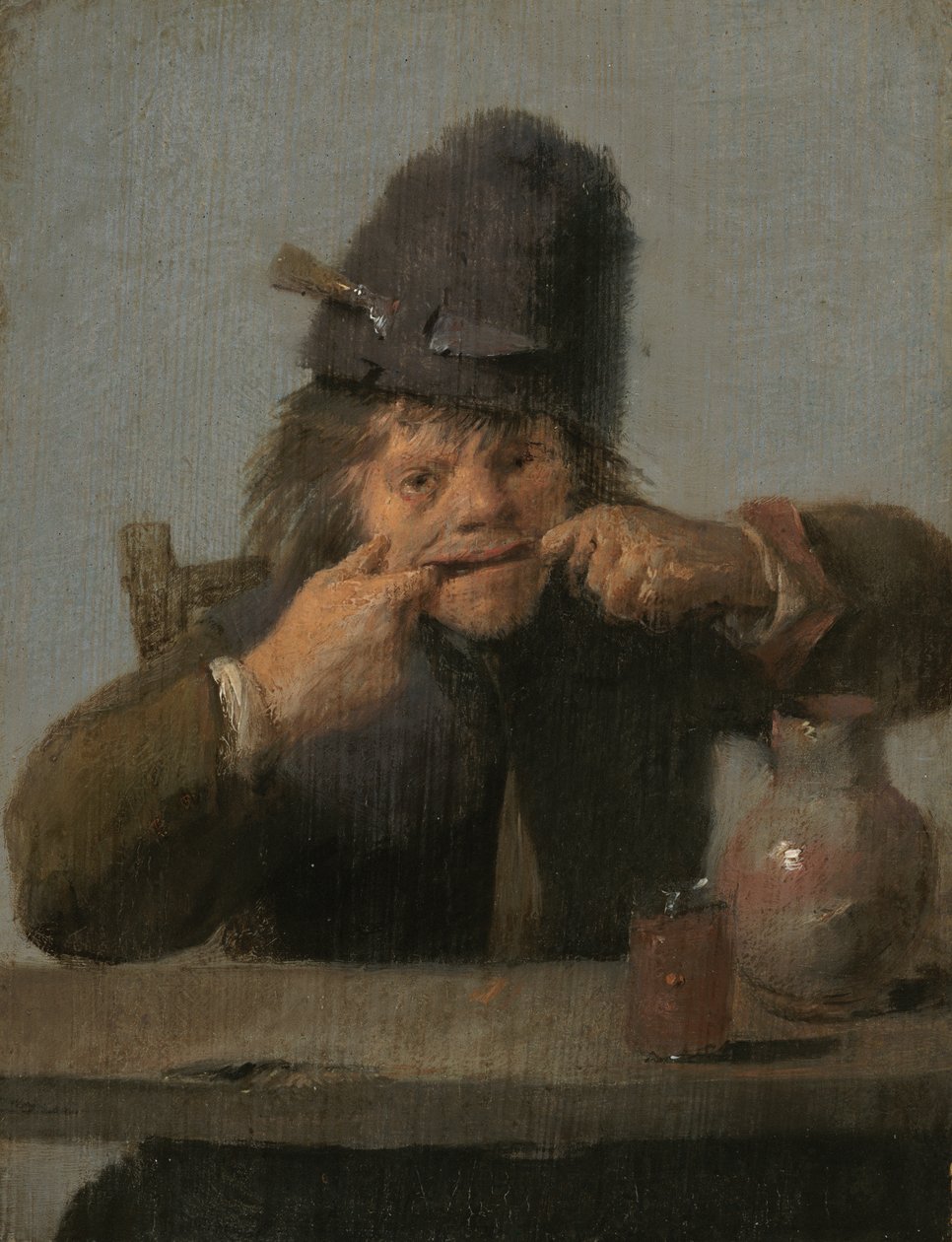 Yüzünü Yapan Gençlik by Adriaen Brouwer