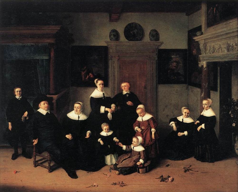 Aile portresi by Adriaen Jansz. van Ostade