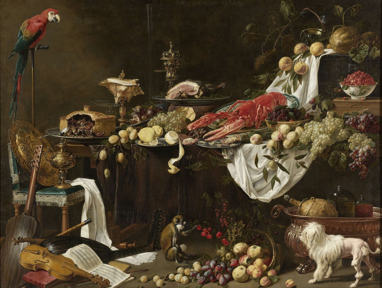 Ziyafet Natürmort by Adriaen van Utrecht