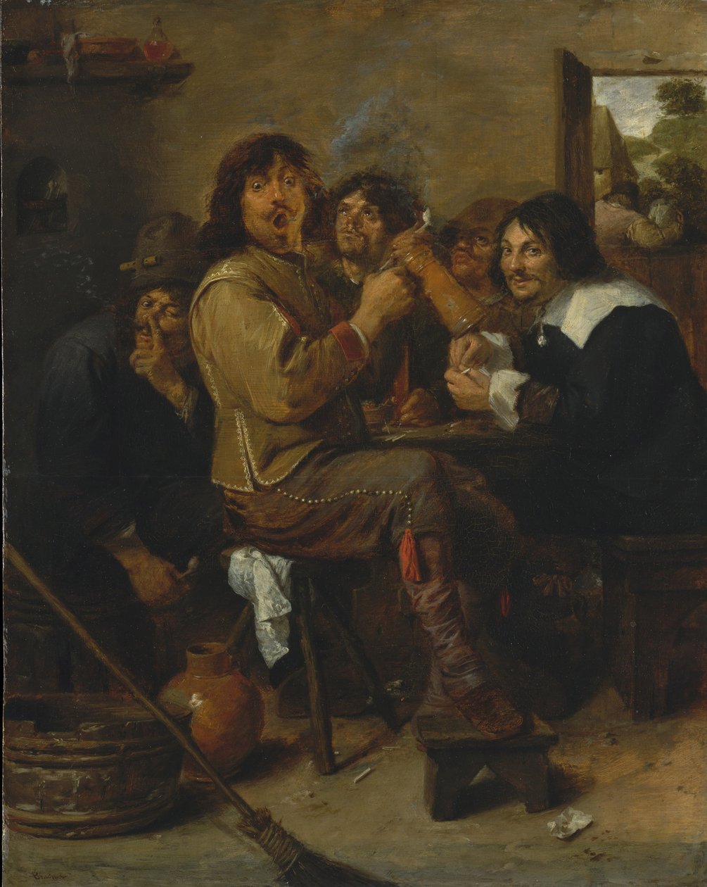 Sigara İçenler, c.1636 by Adriaen Brouwer