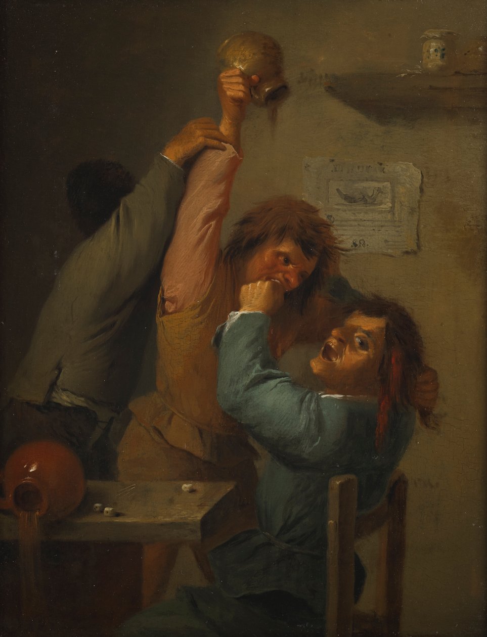 içme sahnesi by Adriaen Brouwer