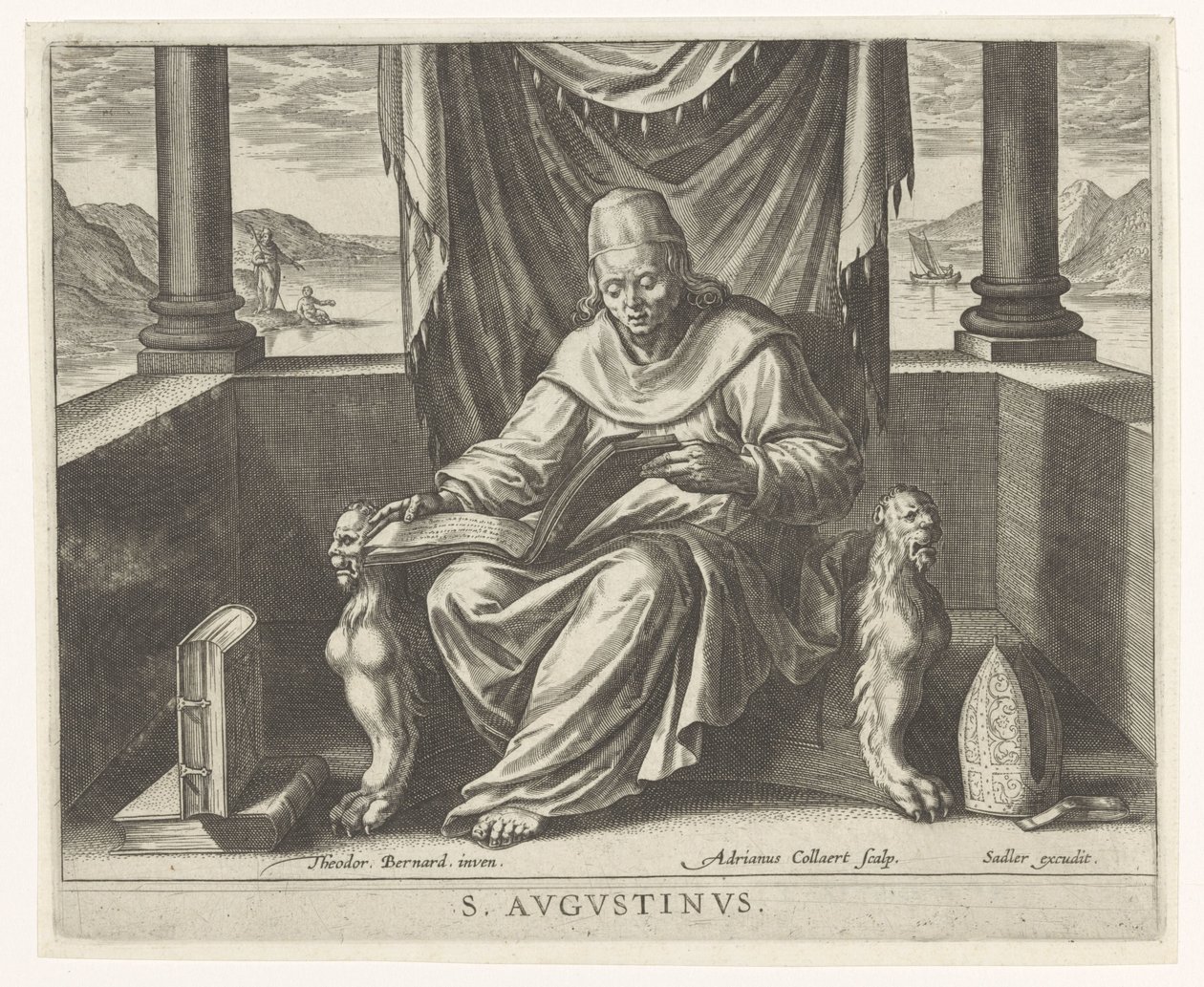 Kilise Peder Augustine Dört Kilise Babaları (dizi adı) by Adriaen Collaert