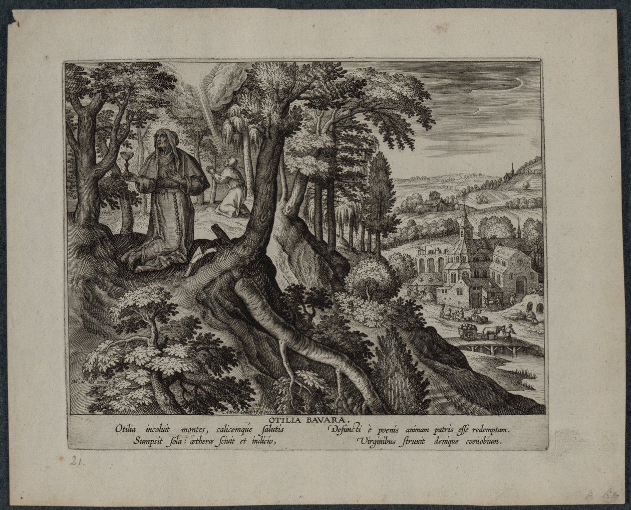 Otilia Bavara. by Adriaen Collaert