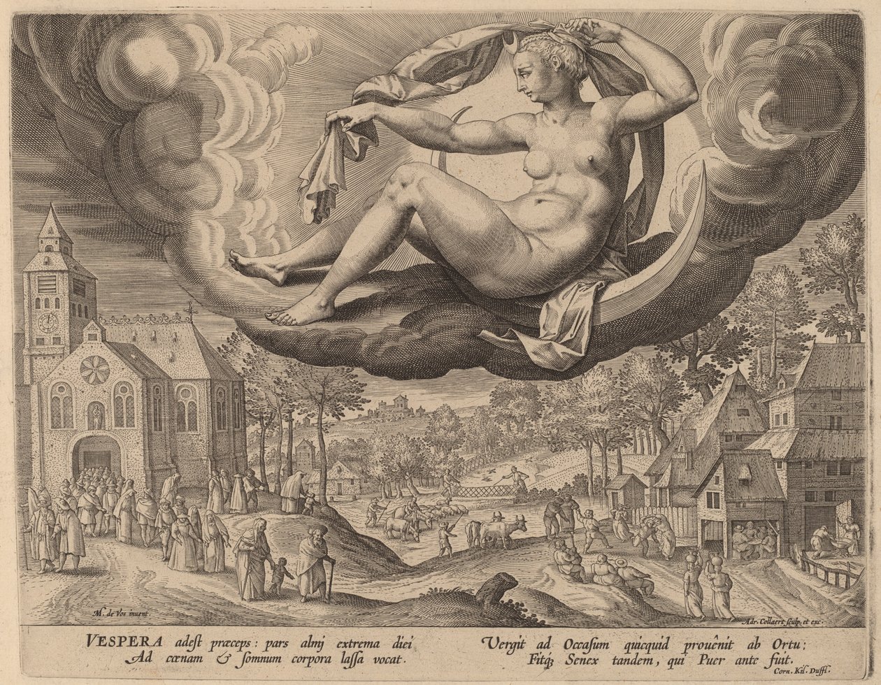 Akşam by Adriaen Collaert after Maarten de Vos