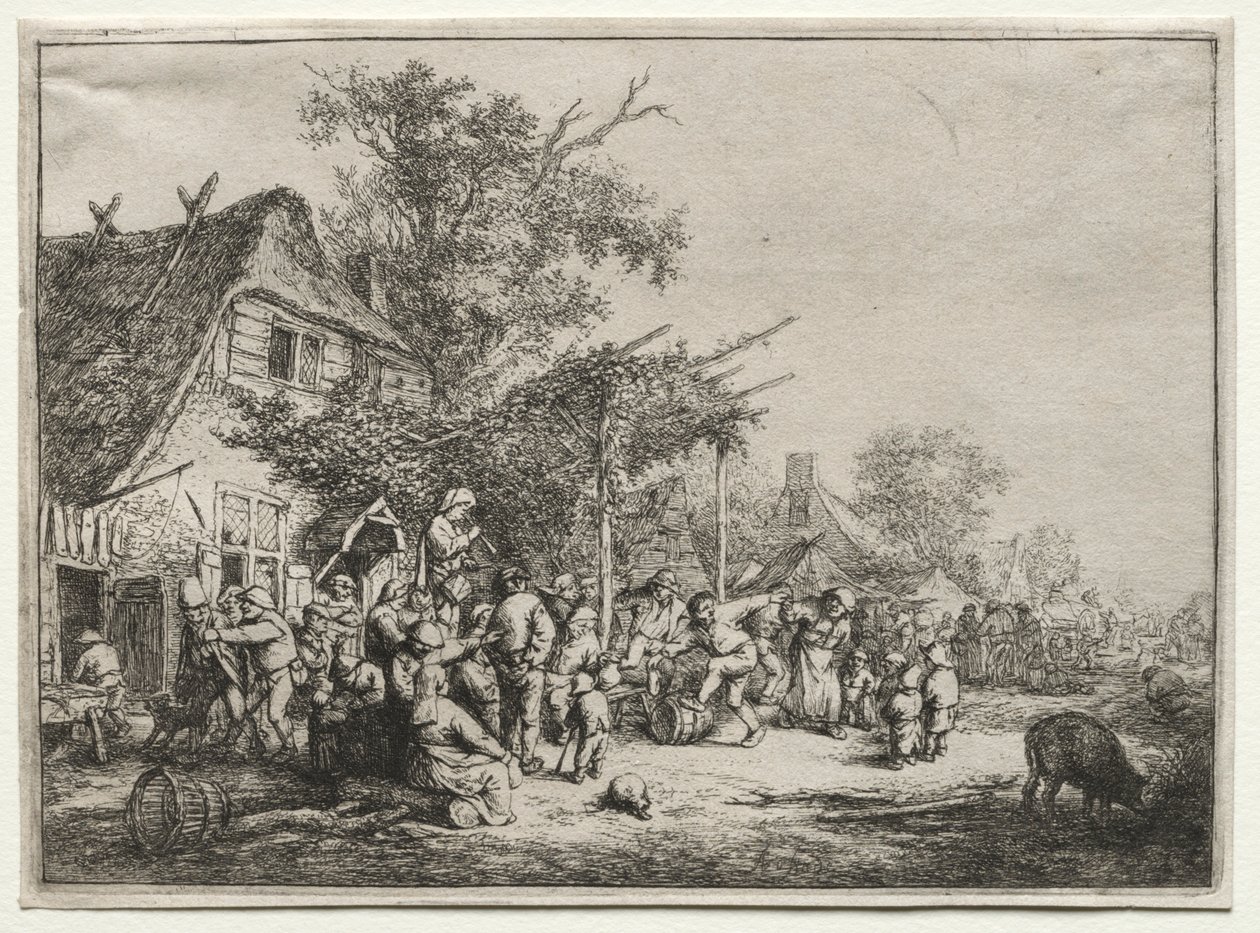 Kafes Altında Festival. by Adriaen Jansz. van Ostade