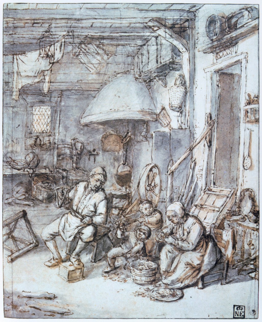 Hollandalı Köylüler, 17. yüzyıl. by Adriaen Jansz. van Ostade