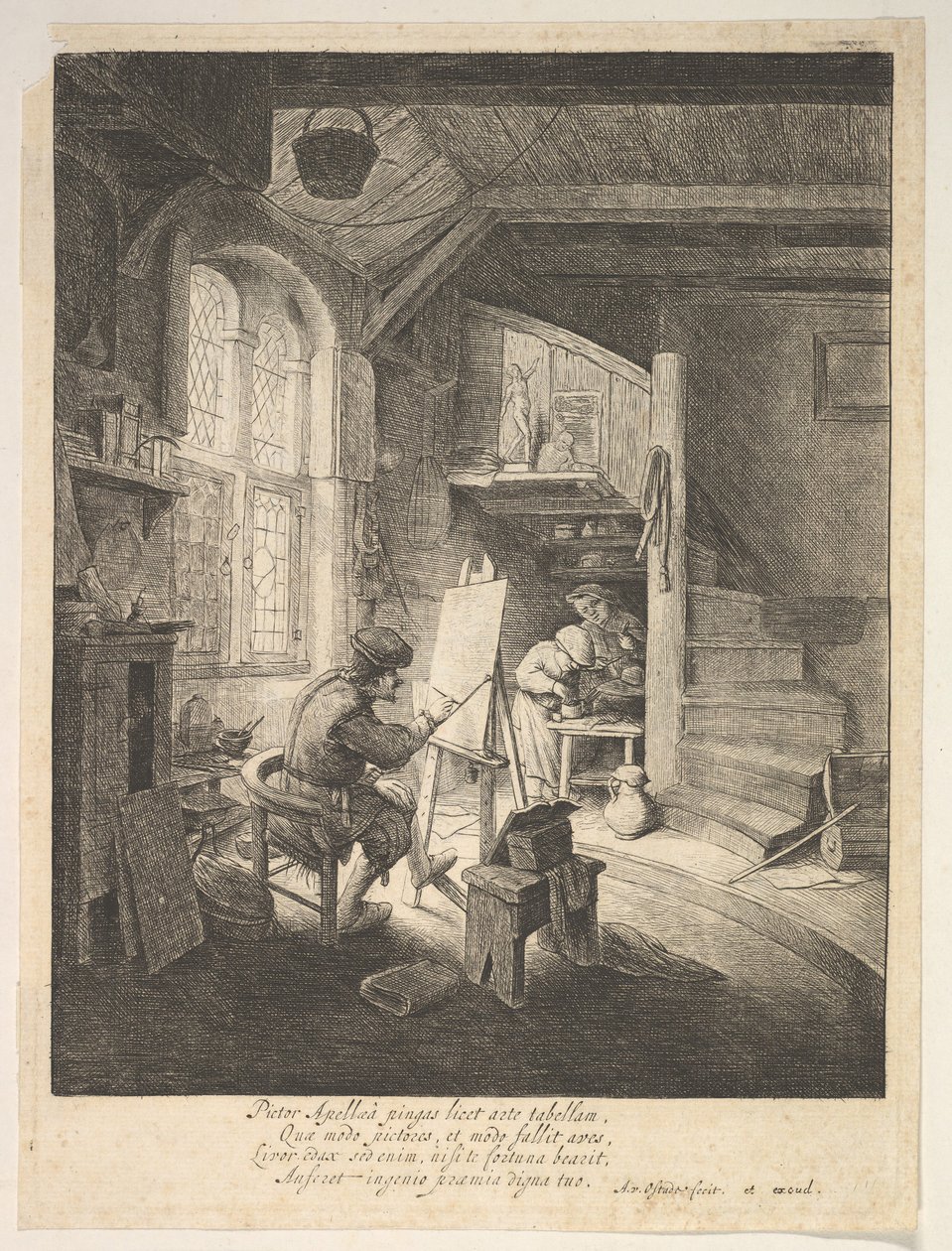 Ressam, 17. yüzyıl. by Adriaen Jansz. van Ostade