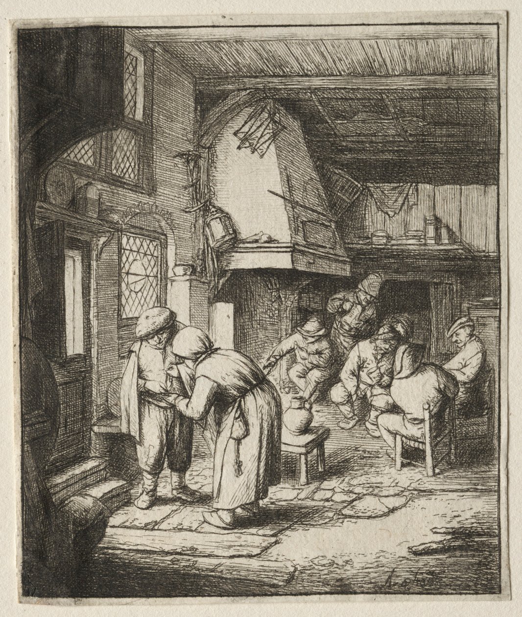 Köylü borcunu ödüyor. by Adriaen Jansz. van Ostade