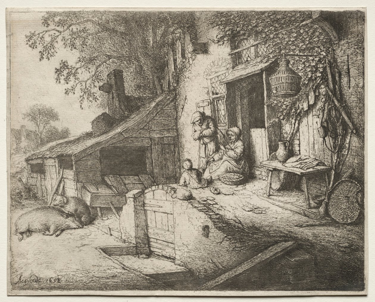 Dönen Kadın. by Adriaen Jansz. van Ostade