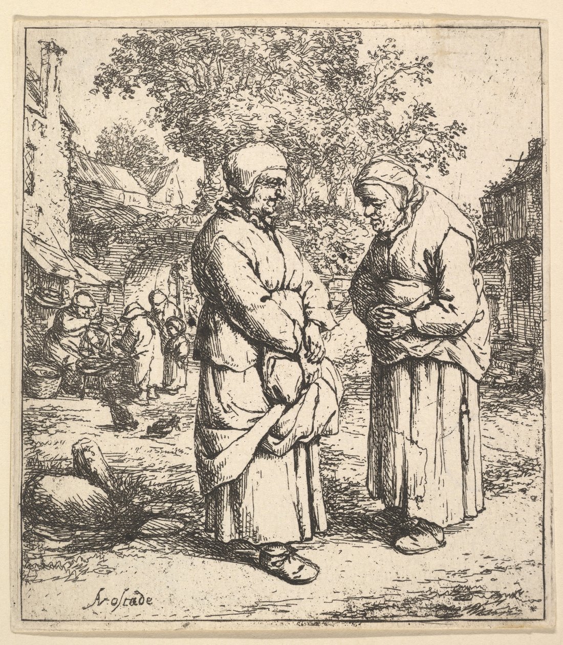 İki Dedikodu, 1610-85. by Adriaen Jansz. van Ostade