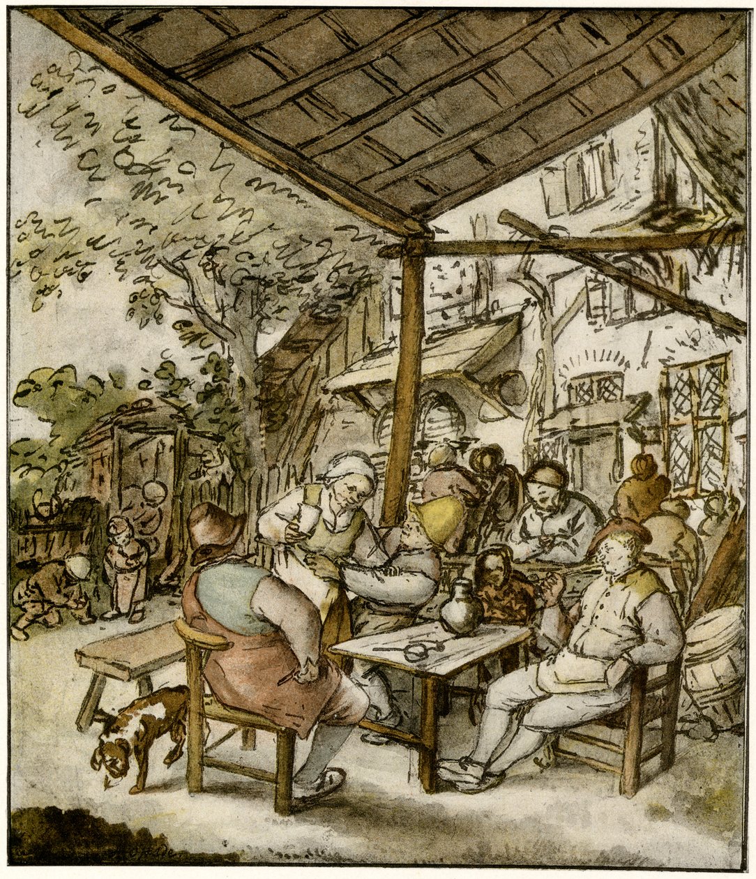 köy hanı by Adriaen Jansz. van Ostade