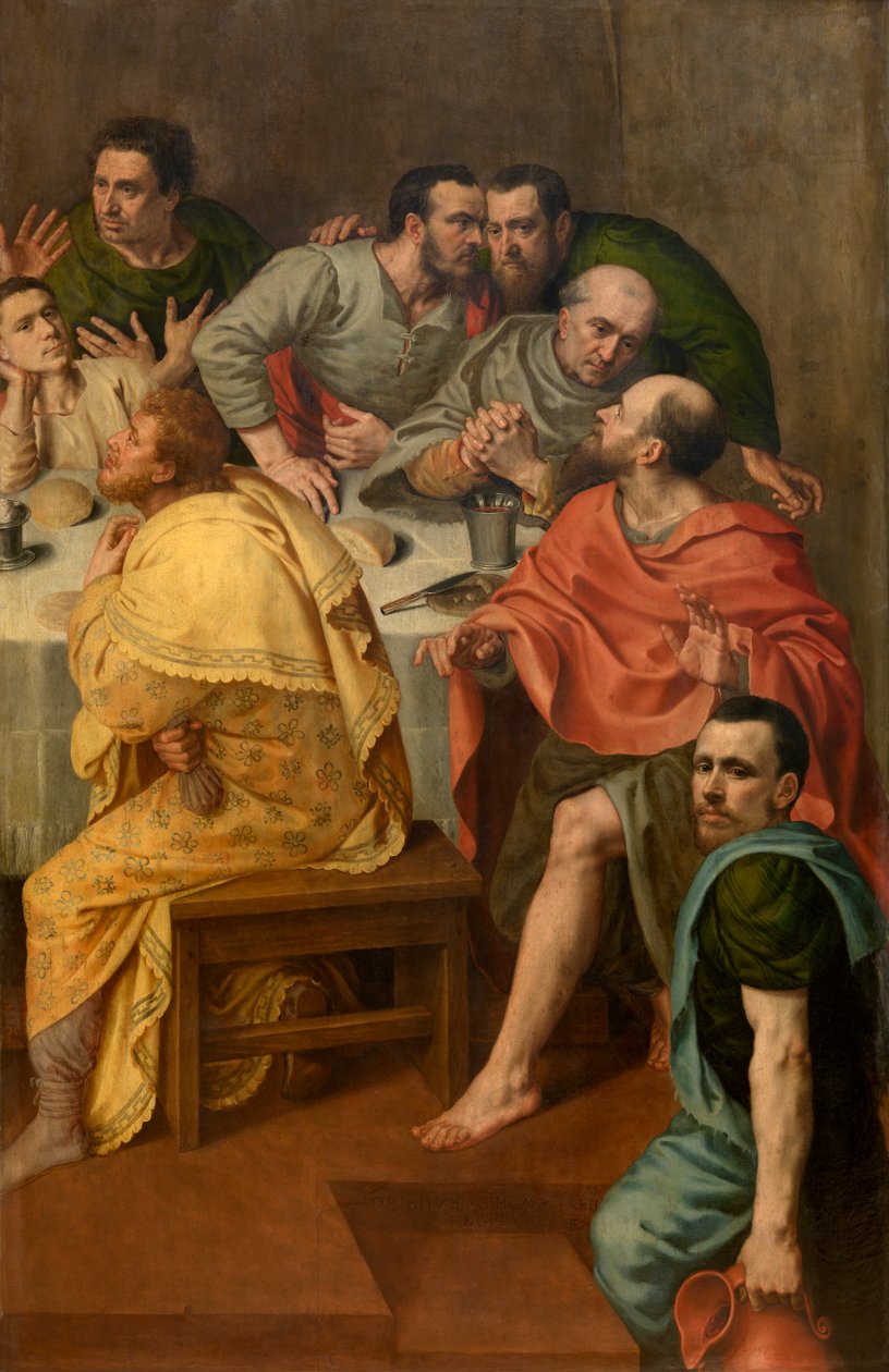 Son Akşam Yemeği (panel üzerine yağlıboya) by Adriaen Thomasz Key