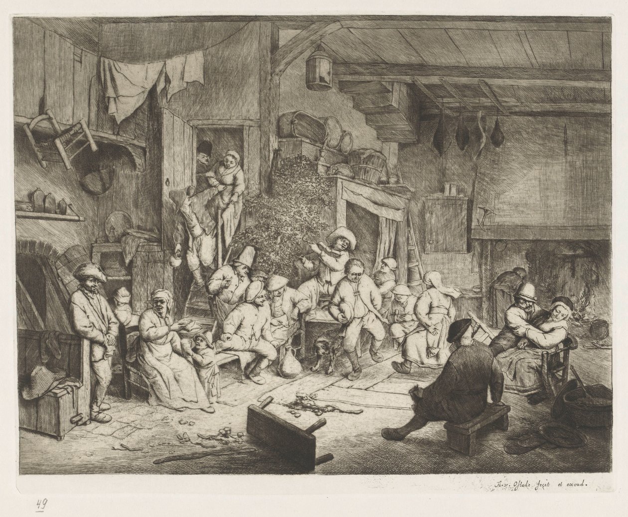 handa dans et by Adriaen van Ostade