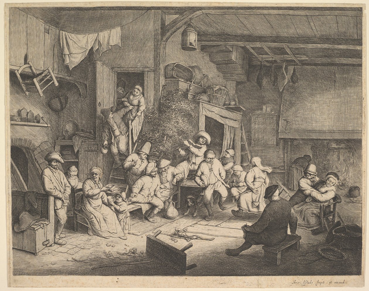 Handaki Dans, 1652. by Adriaen van Ostade