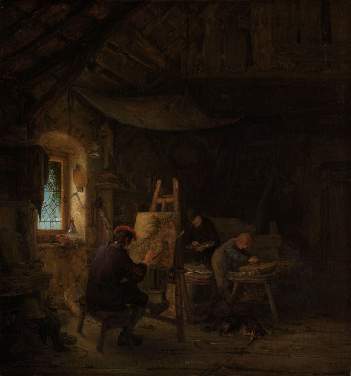 Ressamın Atölyesi by Adriaen van Ostade