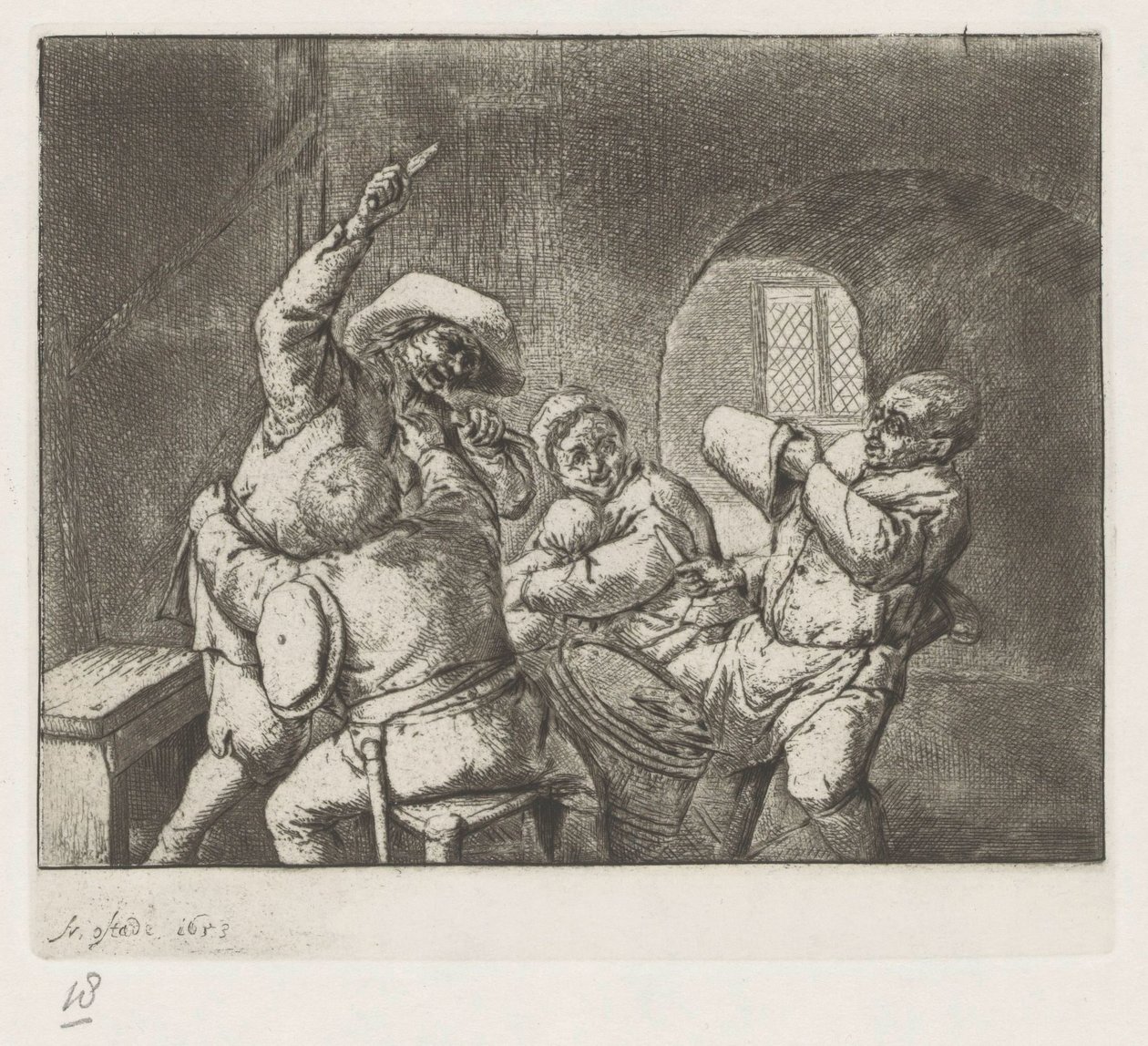 Dövüş Kartı Oyuncuları by Adriaen van Ostade