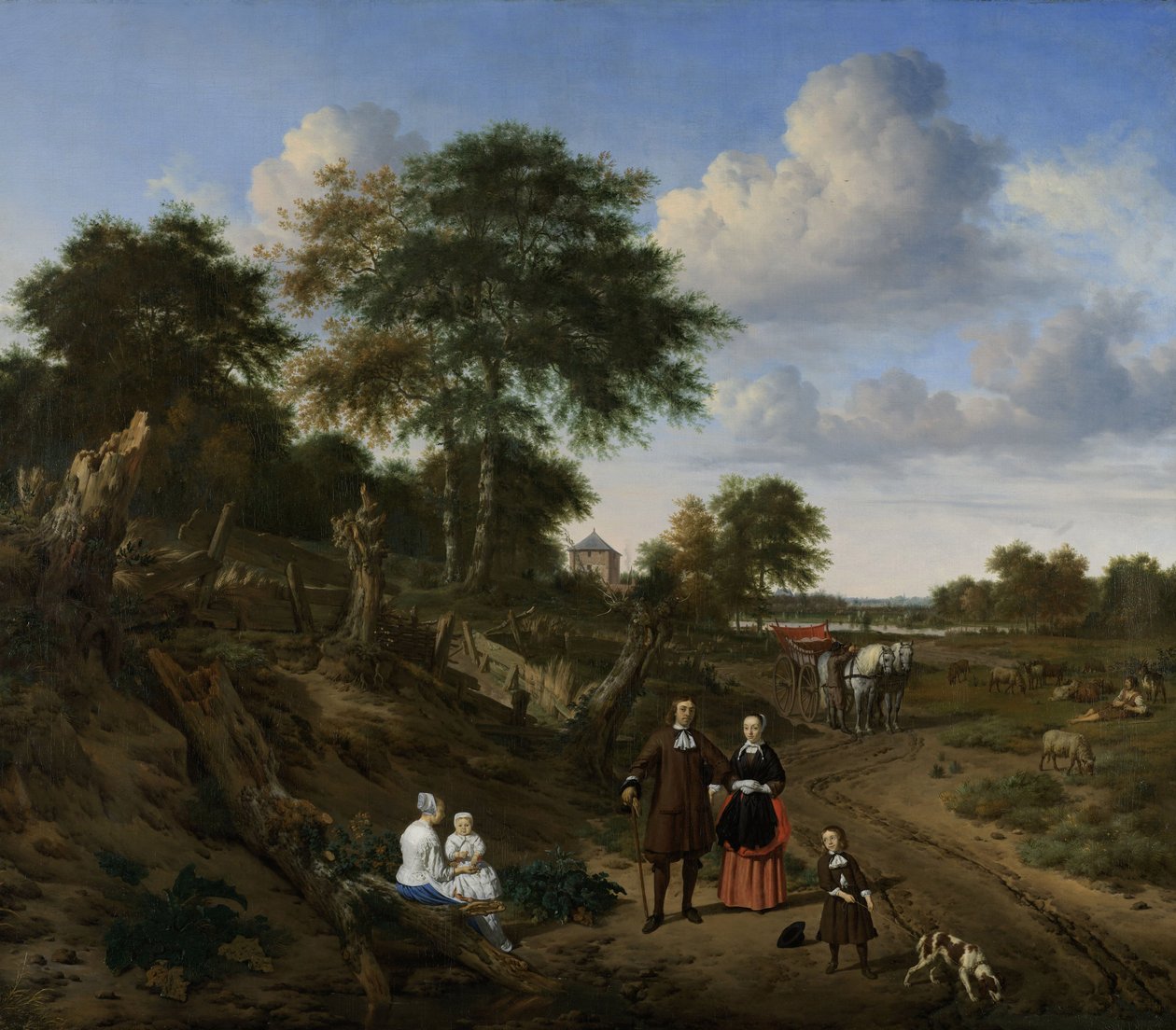Manzaradaki Çift, 1667 by Adriaen van de Velde