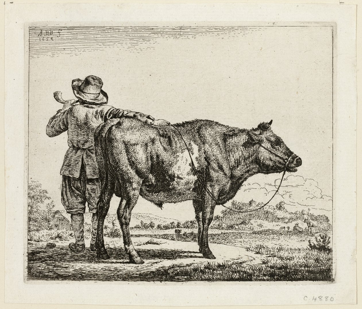 İnek ve Boğa by Adriaen van de Velde