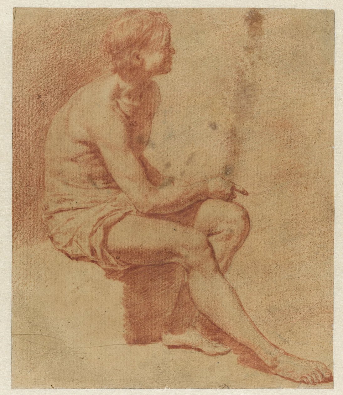 oturmuş erkek çıplak by Adriaen van de Velde