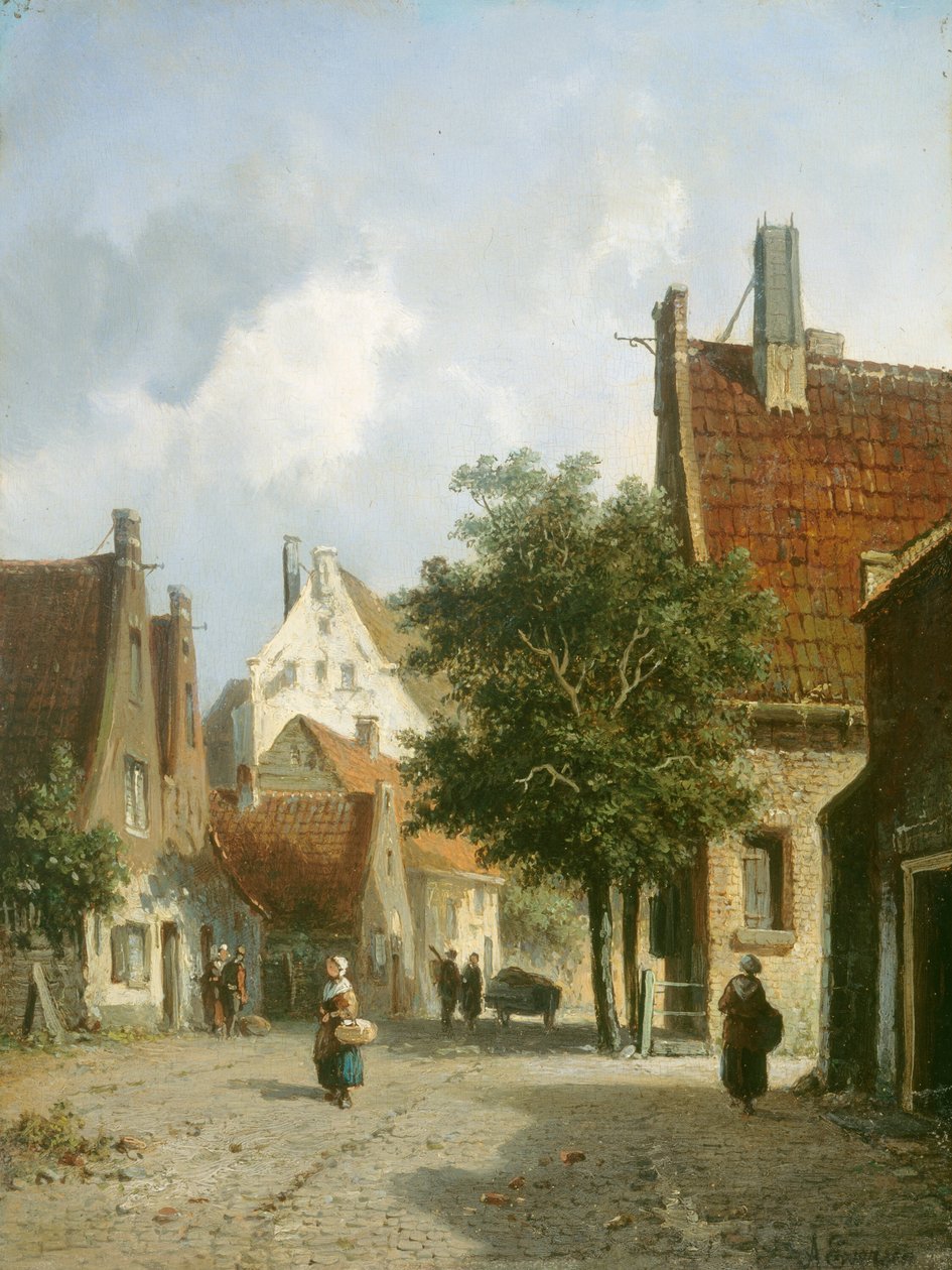 Amsterdam Sokak Sahnesi by Adrianus Eversen