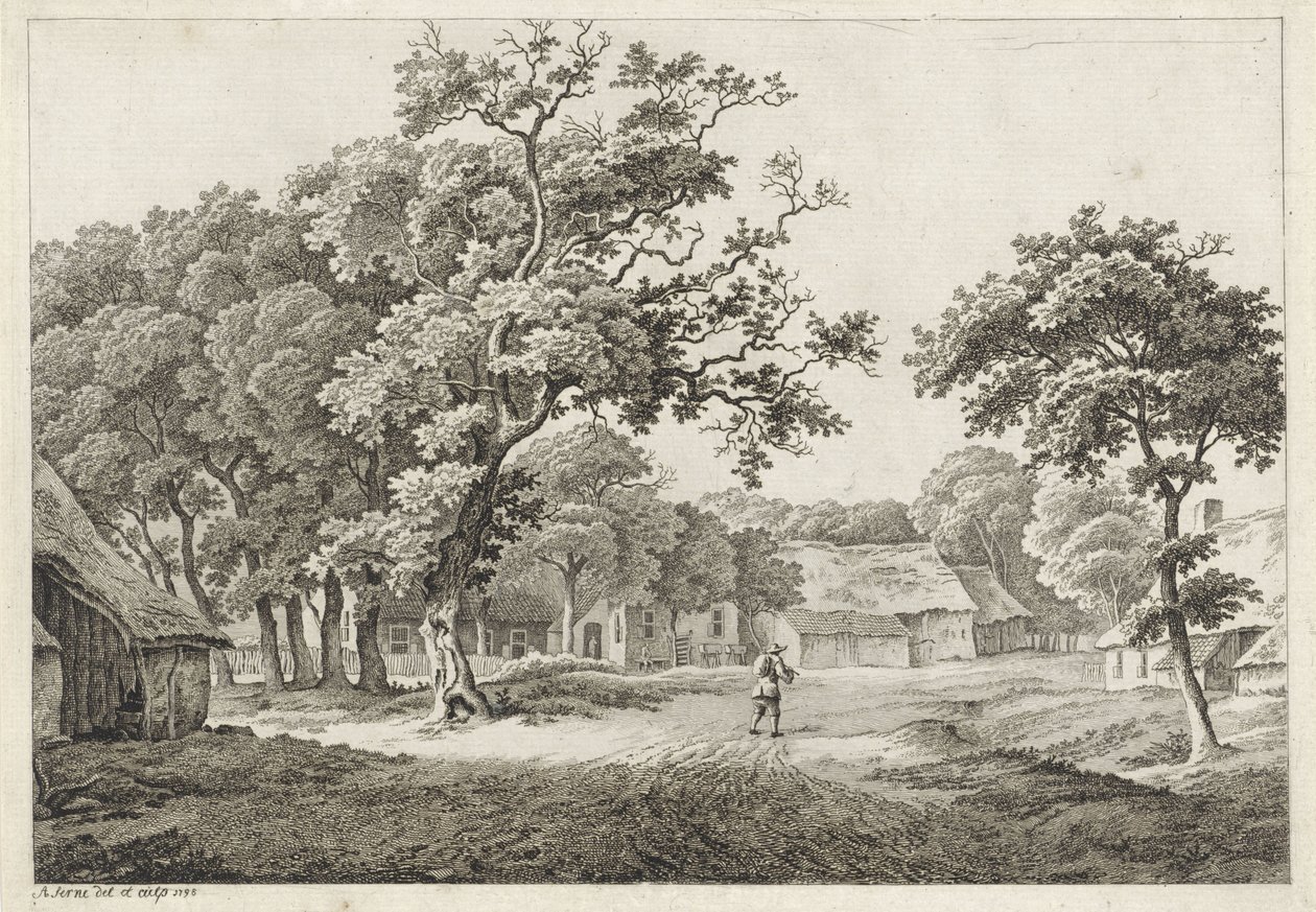 köy manzarası by Adrianus Serné