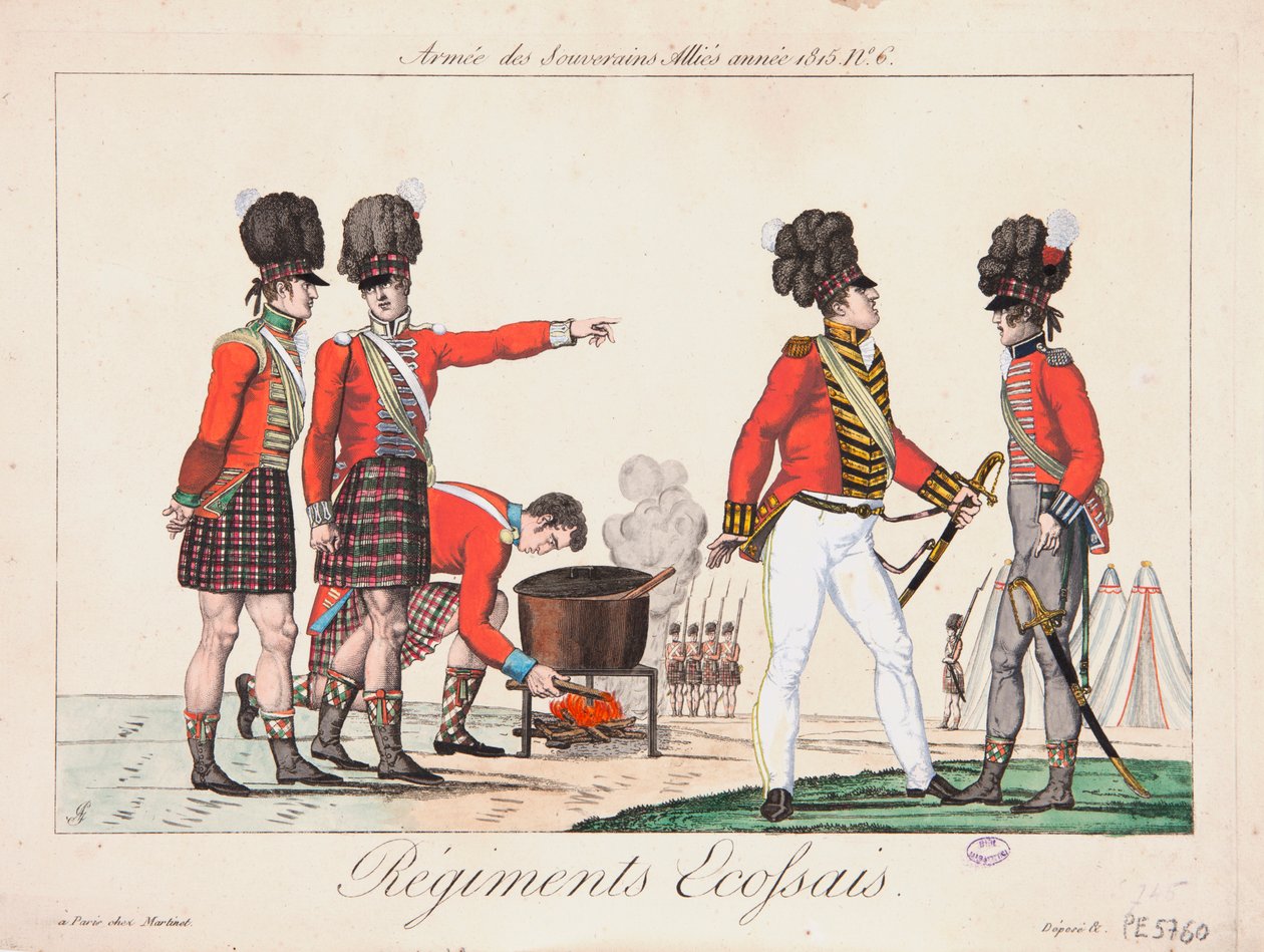ಸ್ಕಾಟಿಷ್ ರೆಜಿಮೆಂಟ್ಸ್, ಮಿತ್ರರಾಷ್ಟ್ರಗಳ ಸೈನ್ಯ, 1815 ಟರ್ಕ್ by Adrien Pierre Francois Godefroy