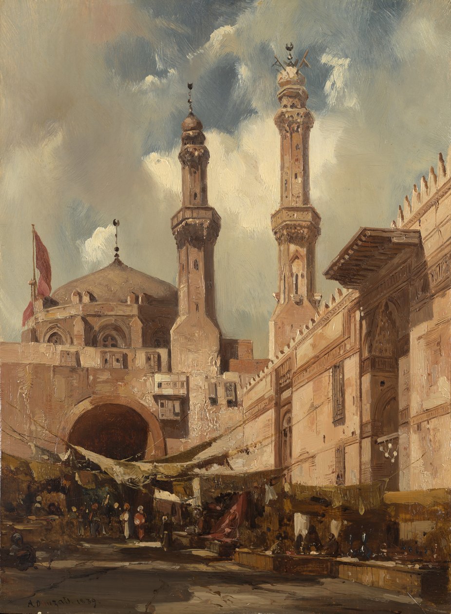 Bir Kahire Çarşısı, 1839. by Adrien Dauzats