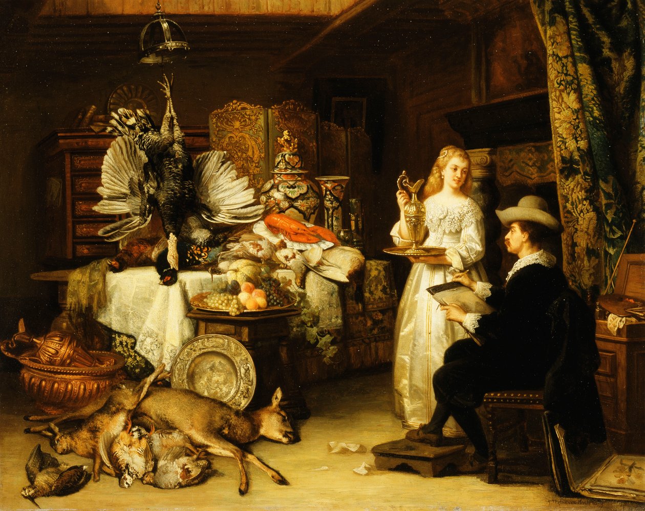 Sanatçının Atölyesi, 1879 by Adrien Joseph Verhoven Ball